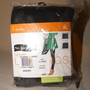 No nonsense Women's Denim Leggings XL black
